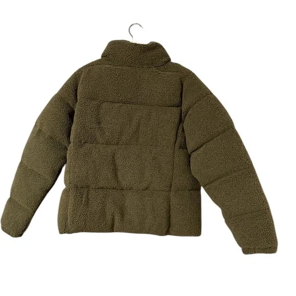 Women's Puffect Sherpa Jacket Size XL color Stone Green